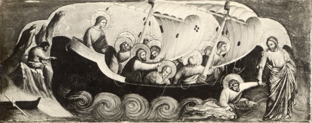 Anonimo — Lorenzo Veneziano - sec. XIV - San Pietro salvato dalle acque — insieme
